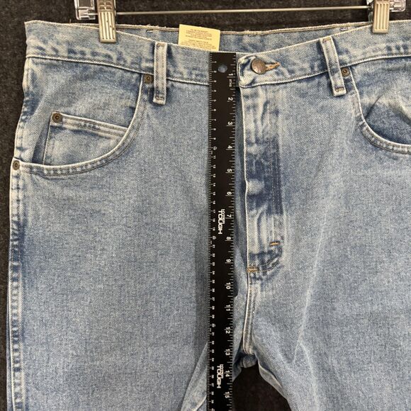 Wrangler Jeans Mens 38x32 Relaxed Fit Straight Leg Denim Rugged Wear NWT - Picture 8 of 13